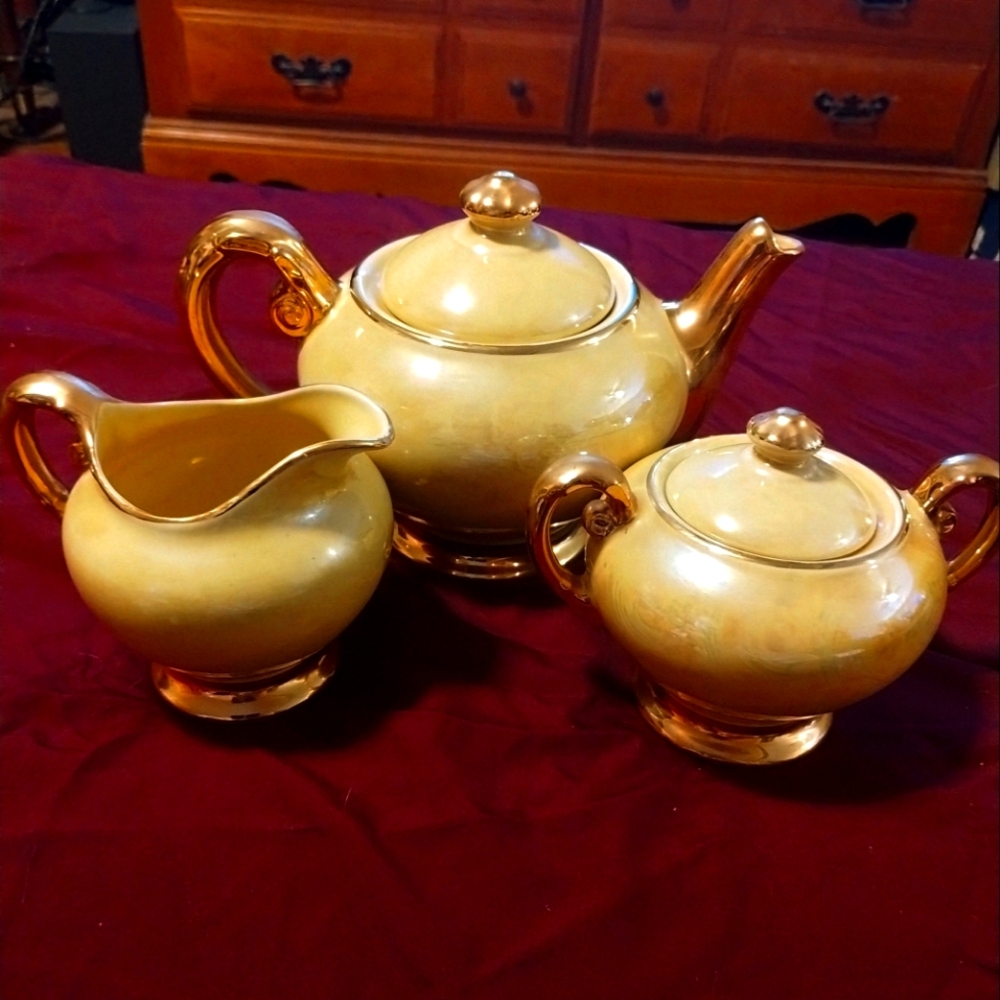 Vintage 1940's Acme Graff 22k Gold Tea Set